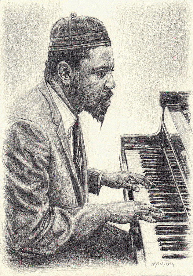 632x900 Thelonious Monk Ii Drawing By Michael Morgan