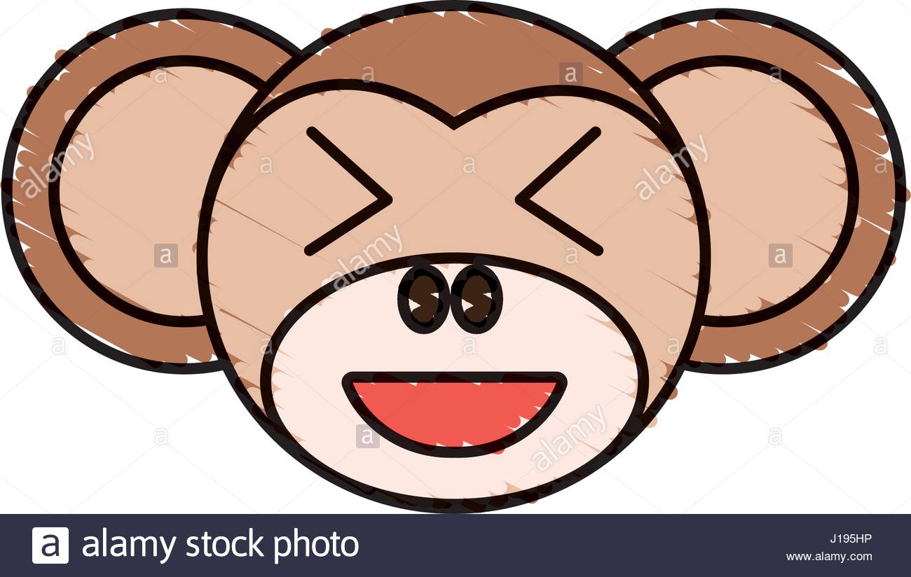 1300x824 Cute Monkey Drawing Animal Stock Vector Art Amp Illustration, Vector