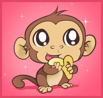 350x332 Monkey Crafts How To Draw An Easy Monkey, Step By Step, Forest