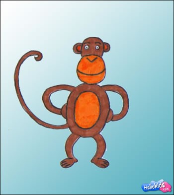 350x393 How To Draw Monkey
