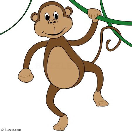 450x450 Kids, Go Ape! Step By Step Instructions To Draw A Cartoon Monkey