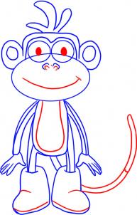 193x302 How To Draw How To Draw Boots The Monkey From Dora The Explorer