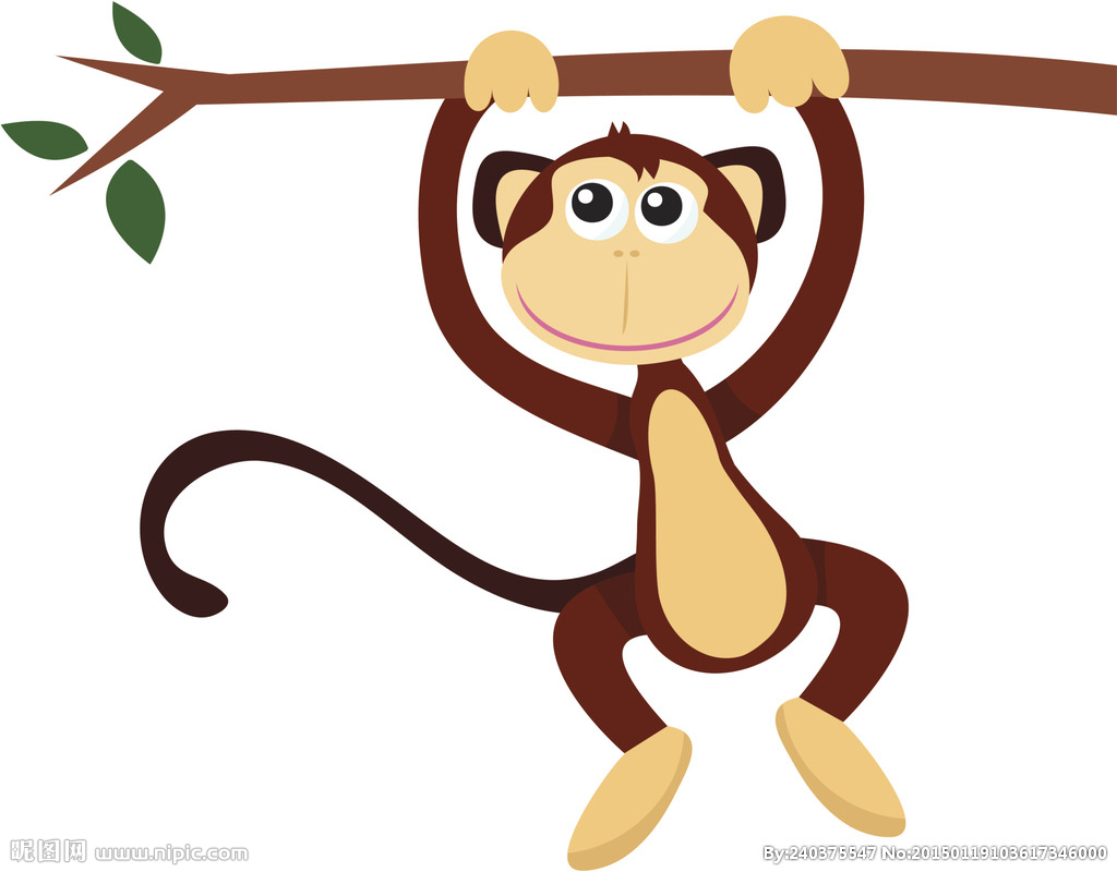 Monkey Hanging From Tree Drawing at GetDrawings | Free download