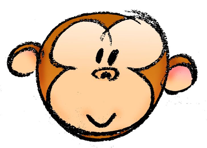 728x521 How To Draw A Cartoon Monkey Face 14 Steps (With Pictures)