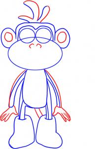 193x302 How To Draw How To Draw Boots The Monkey From Dora The Explorer
