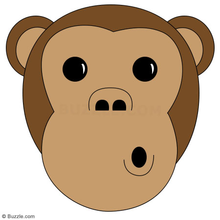450x450 Kids, Go Ape! Step By Step Instructions To Draw A Cartoon Monkey