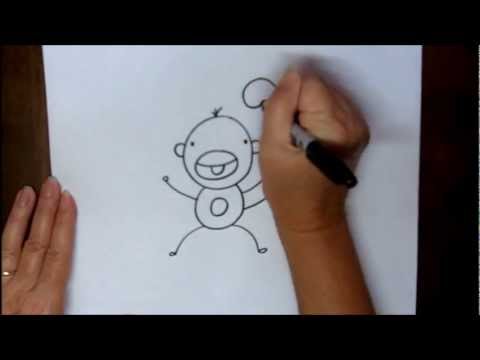 480x360 How To Draw A Monkey Step By Step Easy Cartoon Tutorial