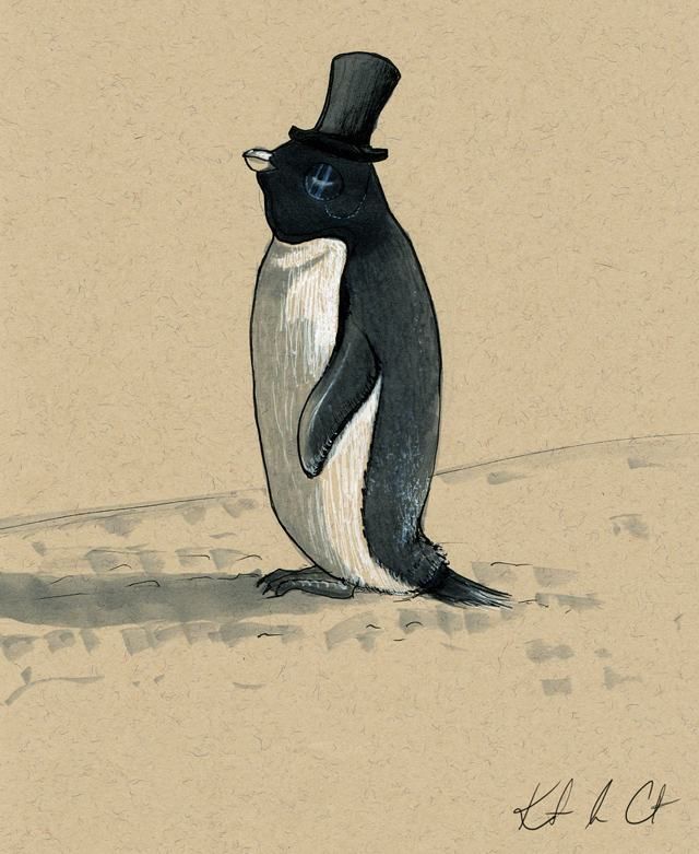 640x781 Animal With Monocle Print Design Illustrate Paint