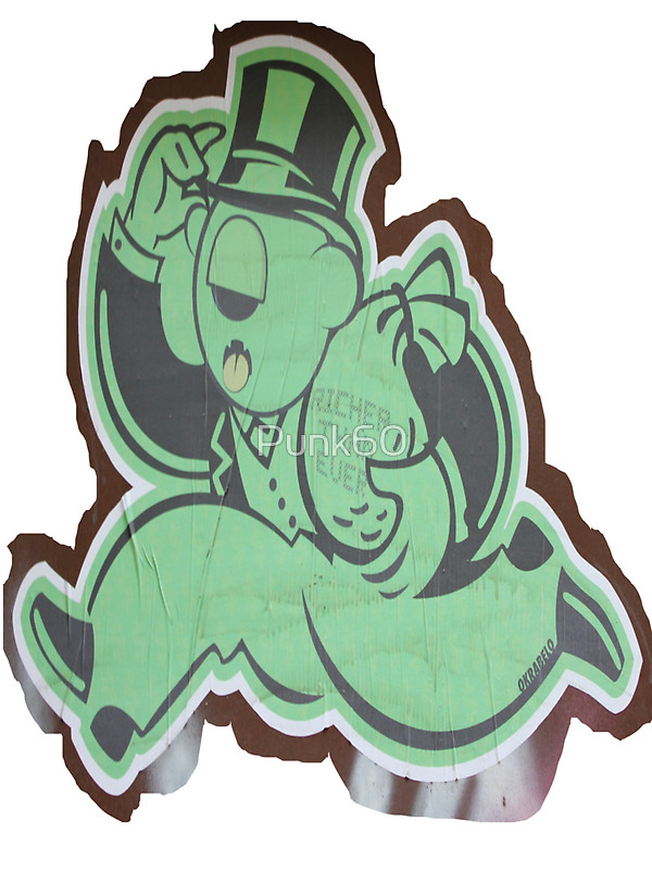 600x800 Monopoly Man Richer Than Ever Paper Graffiti Stickers By Punk60
