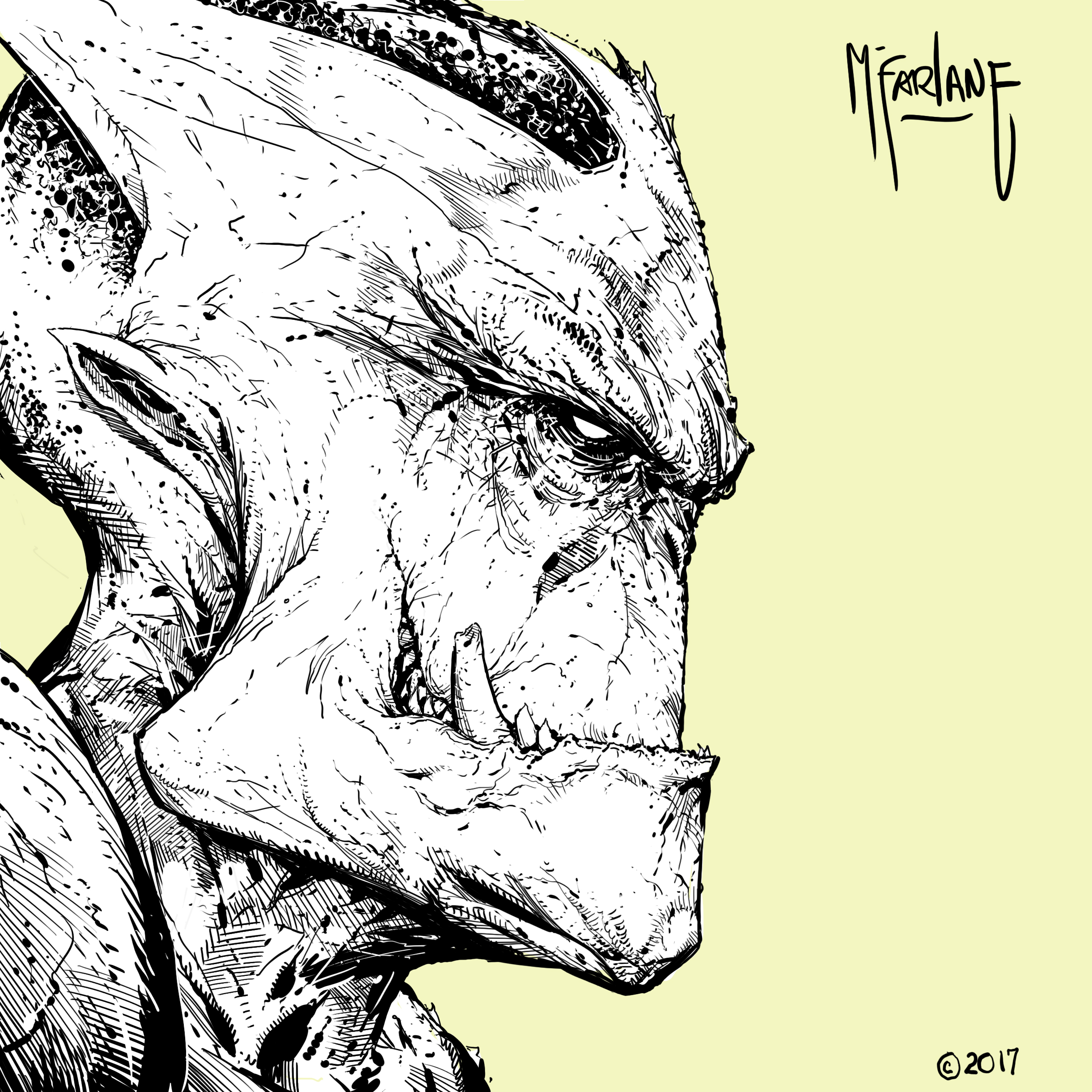 2400x2400 Finished Monster Drawing!