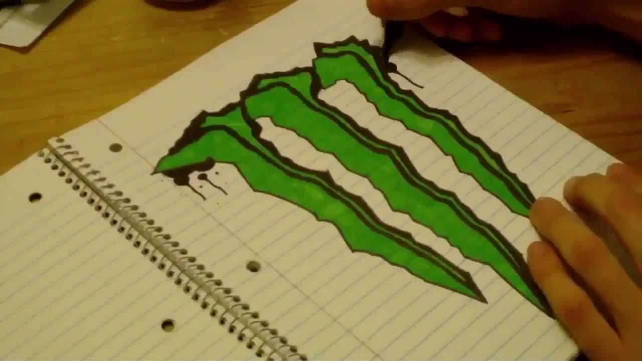 1280x720 Monster Energy Speed Drawing