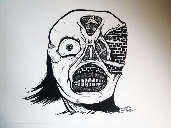 596x447 Surreal Monster Face By Hey Apathy Comics