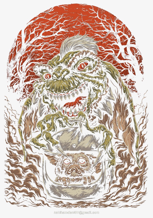 650x927 Fine Hand Painted Monster, Monster Hand Drawing, Painted Animal