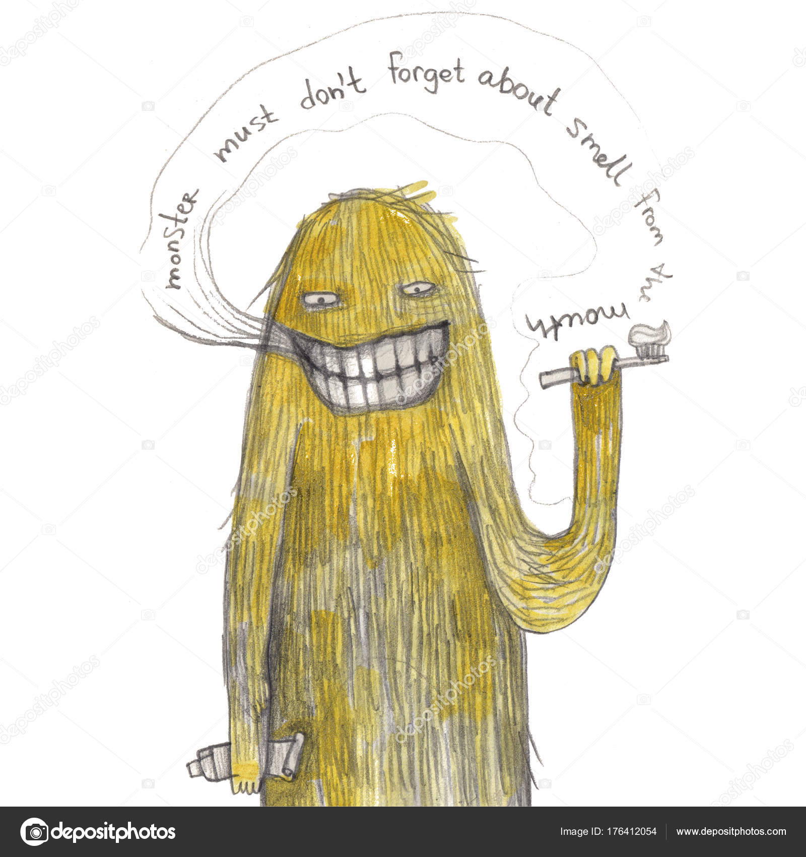 1600x1700 Lovely Monster Hand Drawing Illustration Can Used Print Stock