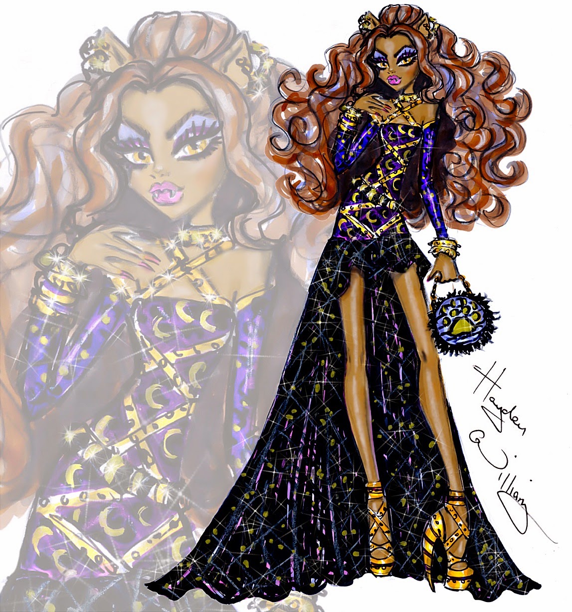1147x1227 Hayden Williams Fashion Illustrations Monster High
