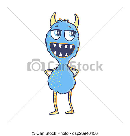 450x470 Cute Monster. Vector Illustration. Cute Cartoon Monster. Stock