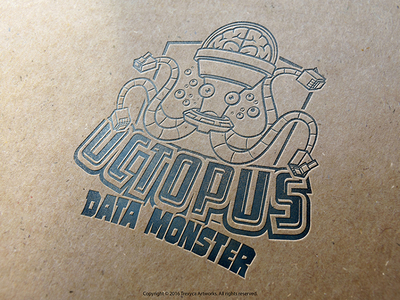 400x300 Octopus Data Monster Mascot Logo By Trexyca Artworks