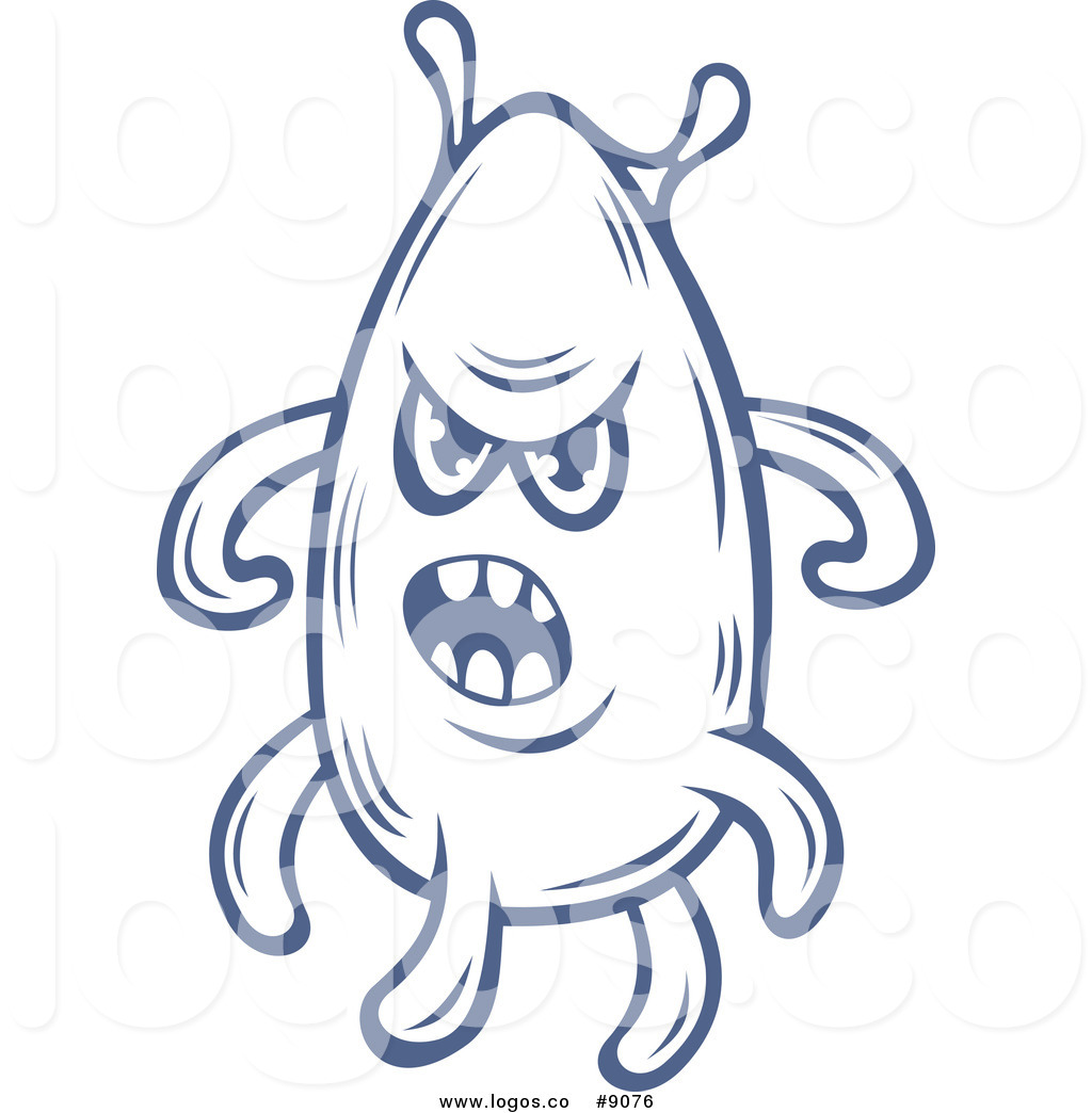 1024x1044 Royalty Free Clip Art Vector Mad Blue Amoeba Or Monster Logo By