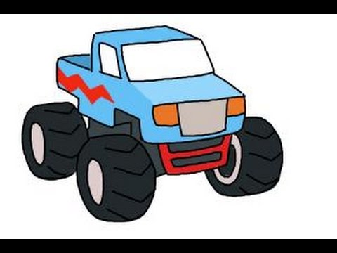 480x360 How To Draw A Monster Truck Step By Step