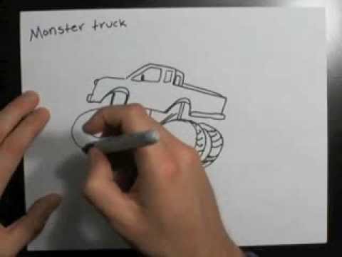 480x360 How To Draw A Monster Truck Drawing Ideas