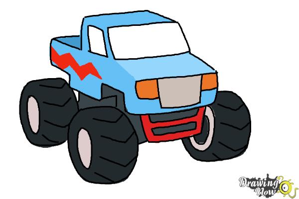 600x400 How To Draw A Monster Truck Step By Step