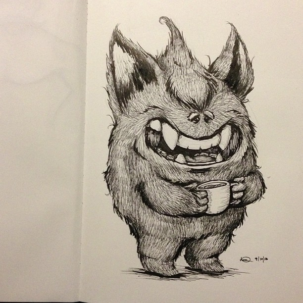 612x612 Monsters And Coffee. Can'T Go Wrong.