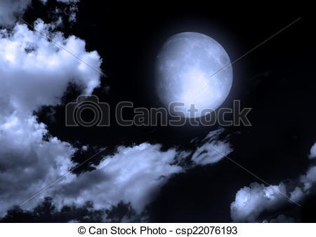 450x338 The Moon In The Night Sky In Clouds Elements Of This Image