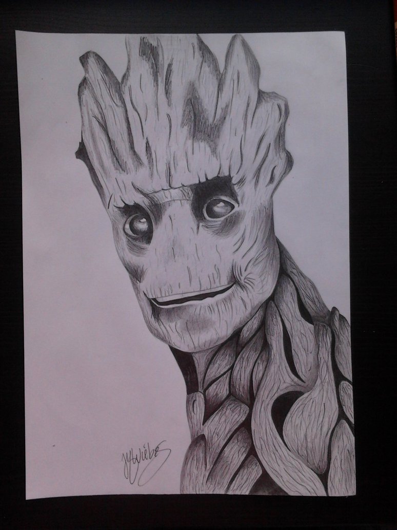 774x1032 Gardians Of The Galaxy Groot By Moon Drawing