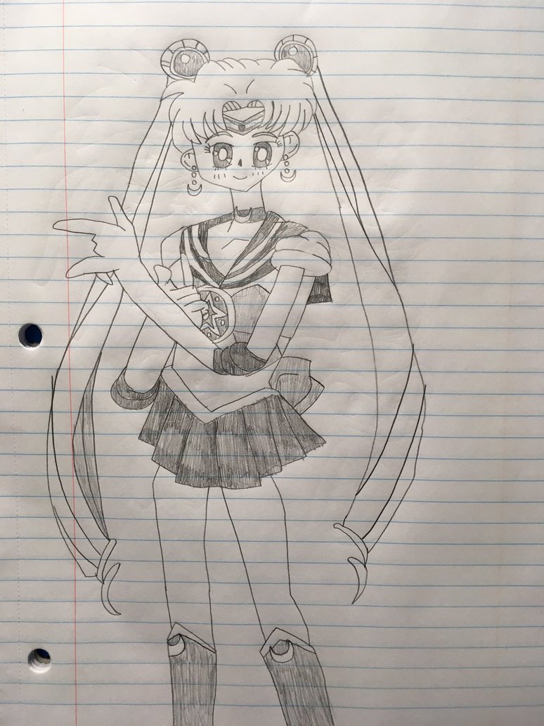 774x1032 Sailor Moon Pencil Drawing By Raidornator744