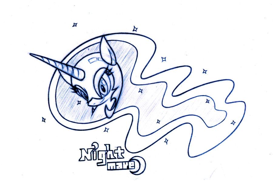 900x596 Pencil Drawing Of Nightmare Moon By Lordyanyu