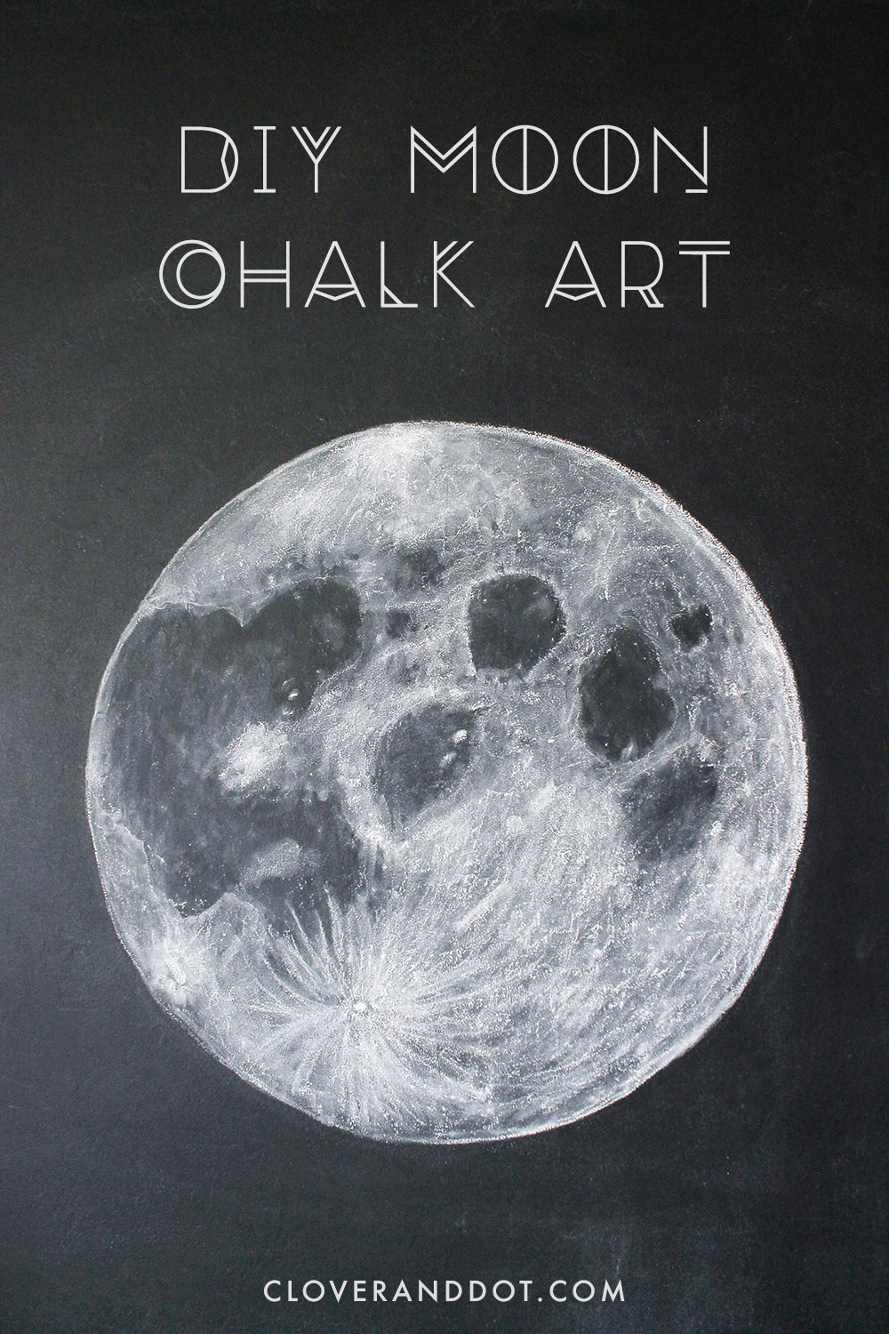 1000x1500 Diy Moon Chalkboard Art Cloverkate