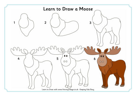 Moose Drawing For Kids at GetDrawings | Free download