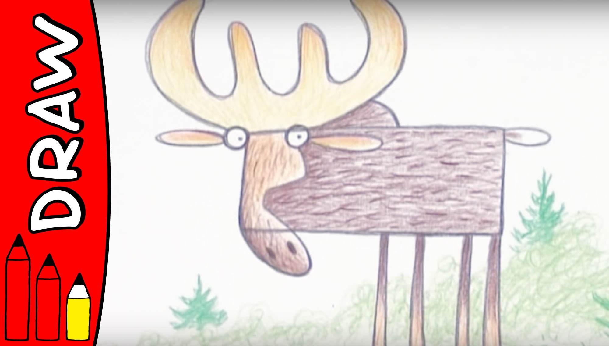 2000x1135 How To Draw A Moose Art Ideas For Kids Kristiansen