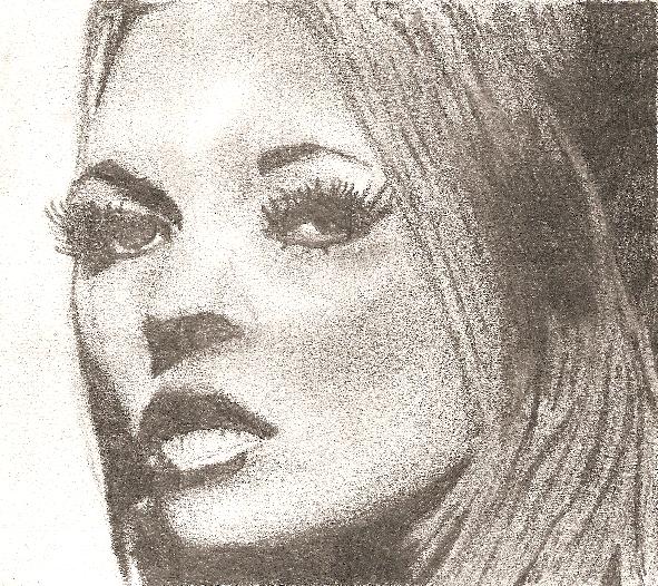 591x526 Kate Moss Drawing By Beckykekky