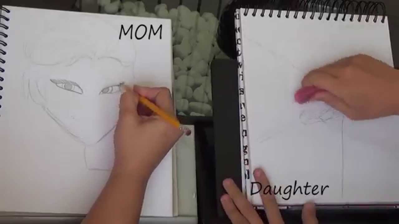 1280x720 Draw Off! Mom And Daughter Draw Disney Princesses. You Judge