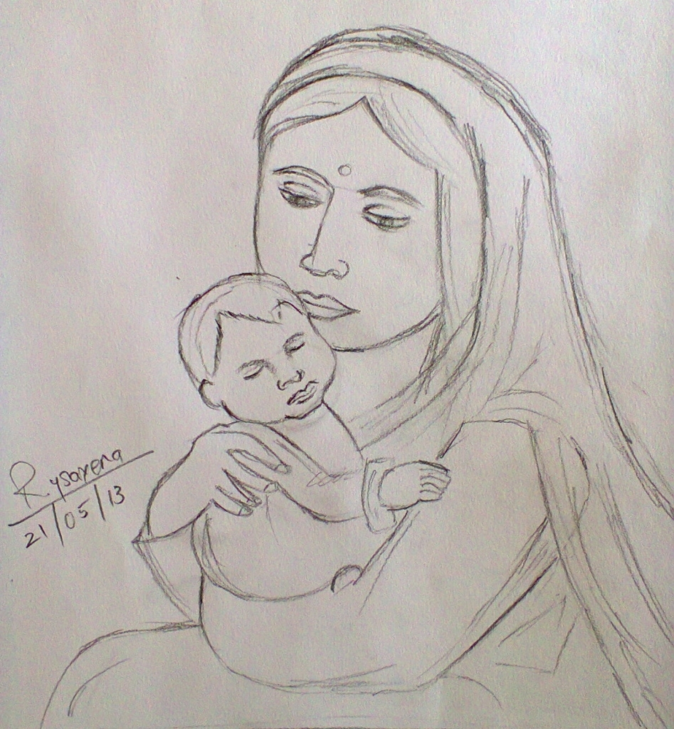 Mother And Daughter Drawing at GetDrawings Free download