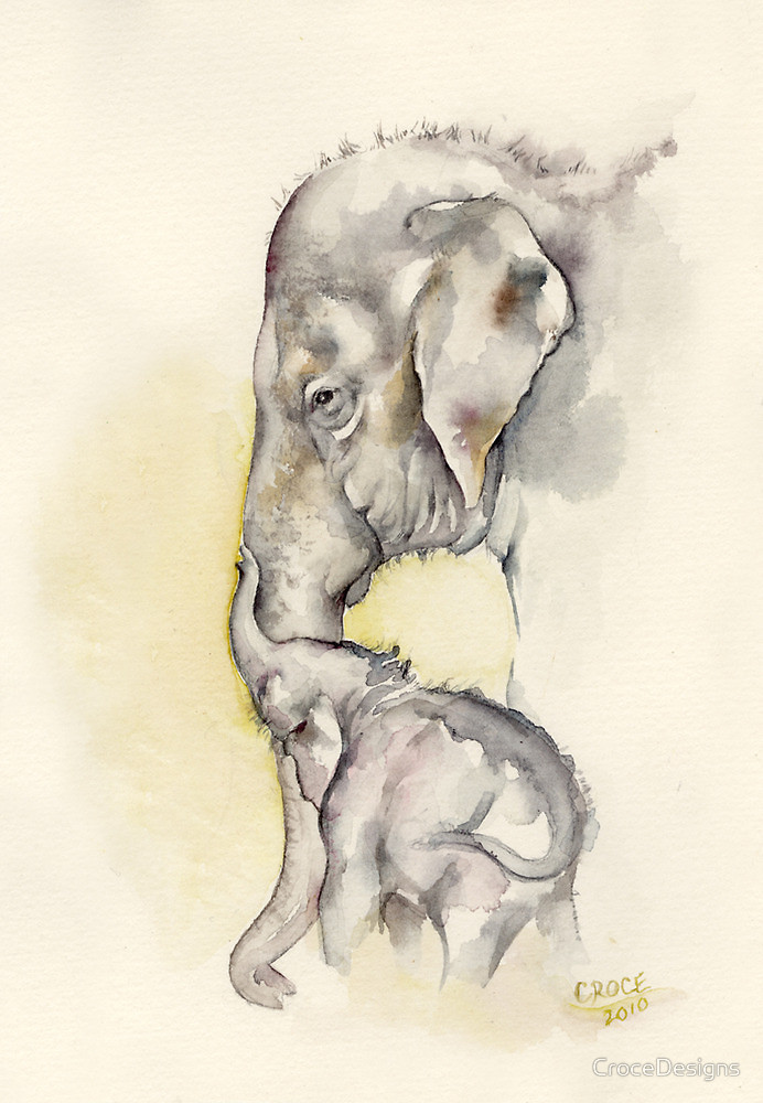 692x1000 Mother Daughter Moment, Elephants Dokkoon And Mali By