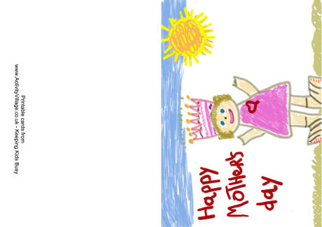 460x325 Mother's Day Drawing Card