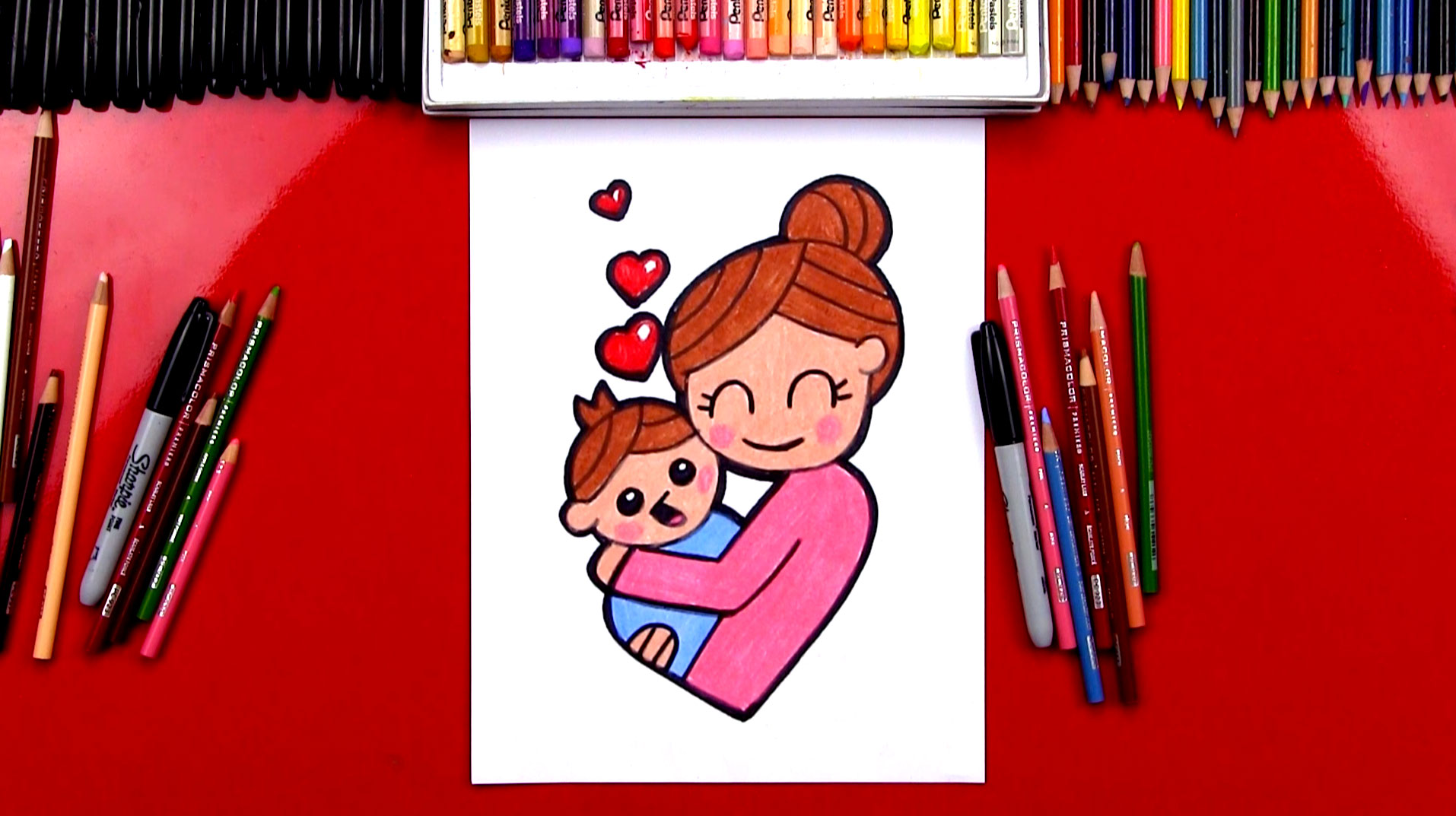 1914x1073 How To Draw A Mother Hugging A Baby