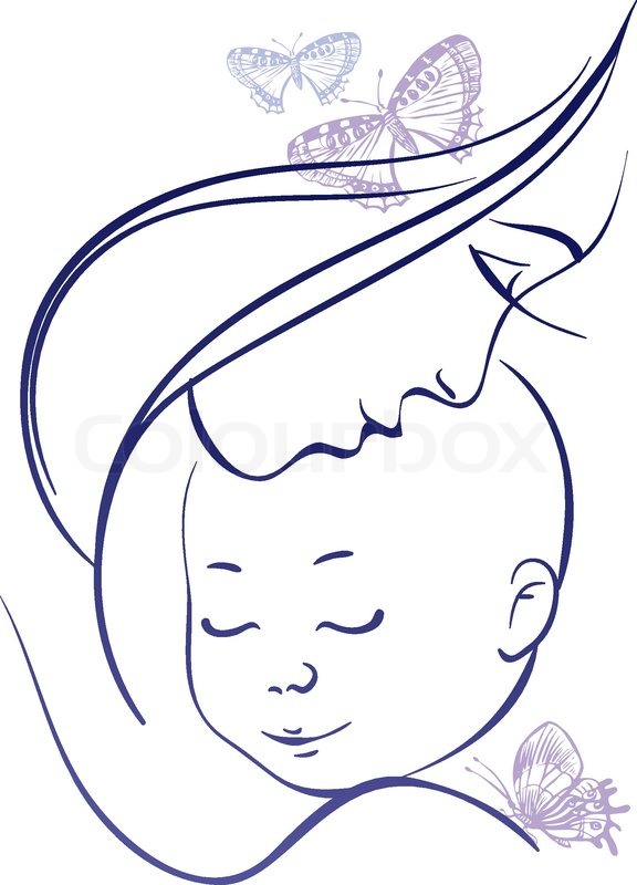 576x800 Mother And Baby Stock Vector Colourbox