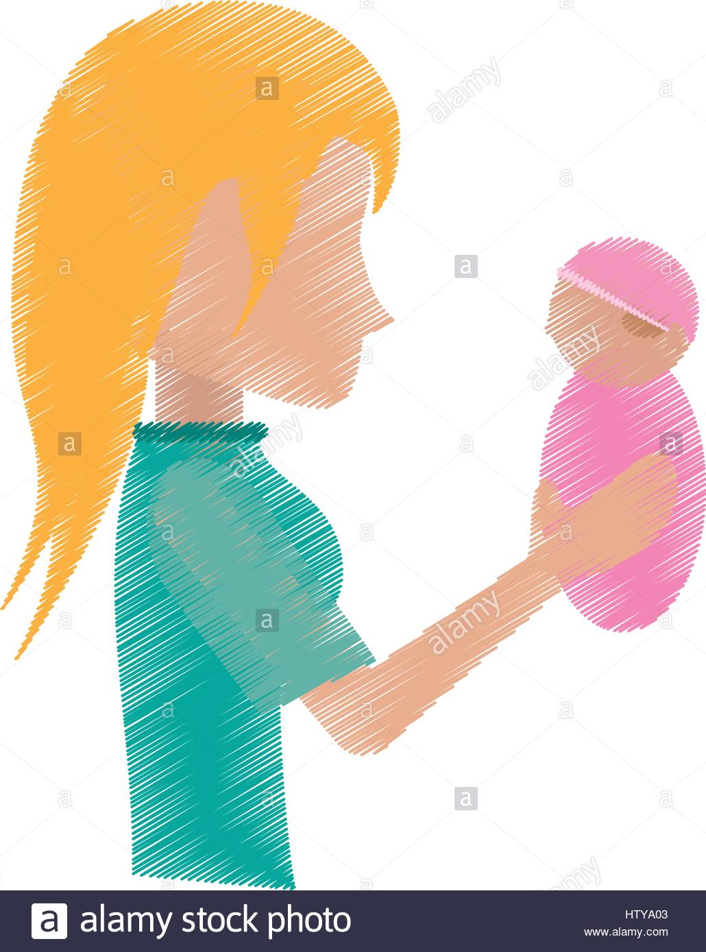1030x1390 Drawing Mother Holding Baby Image Stock Vector Art Amp Illustration