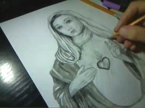 480x360 How To Draw Virgin Mary By Sakis Armian