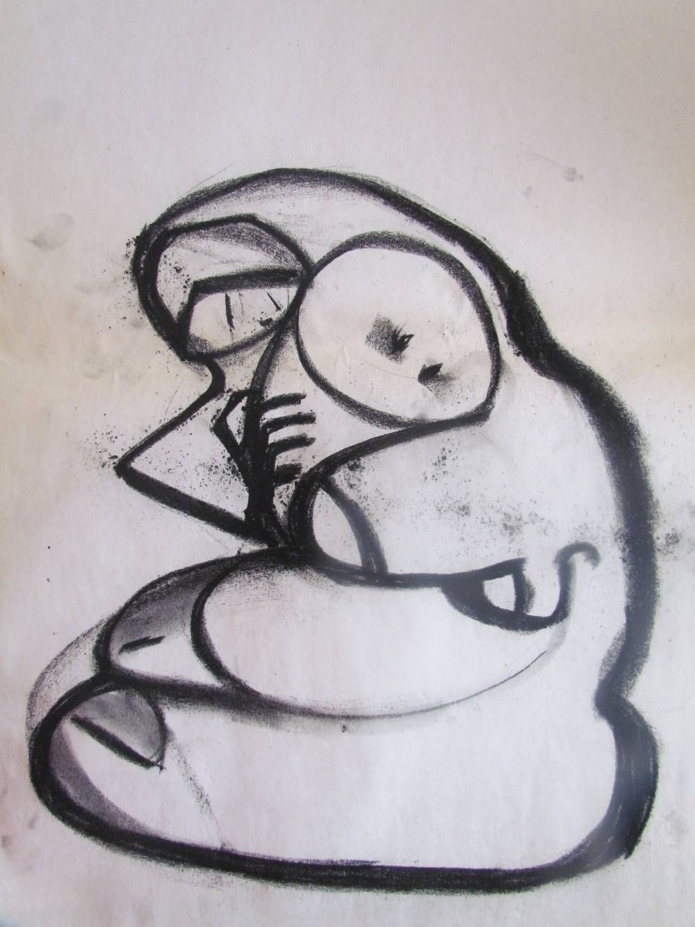 1000x1333 Mother And Child Drawing