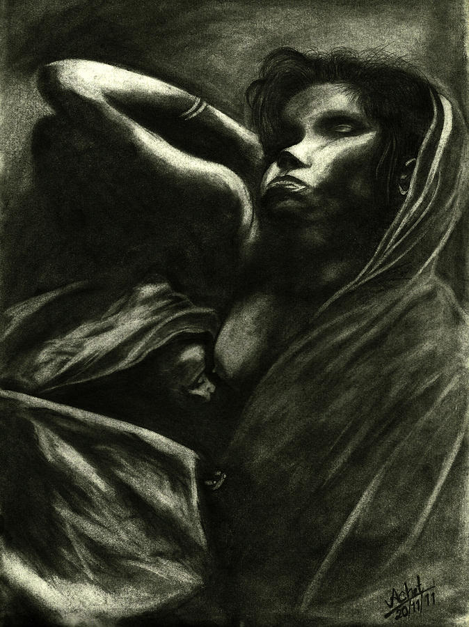 674x900 Mother Love Drawing By Sungjemnochet Ningdangri