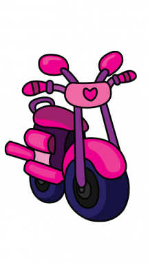 215x382 How To Draw A Girl's Motorbike, Easy Step By Step Drawing Tutorial