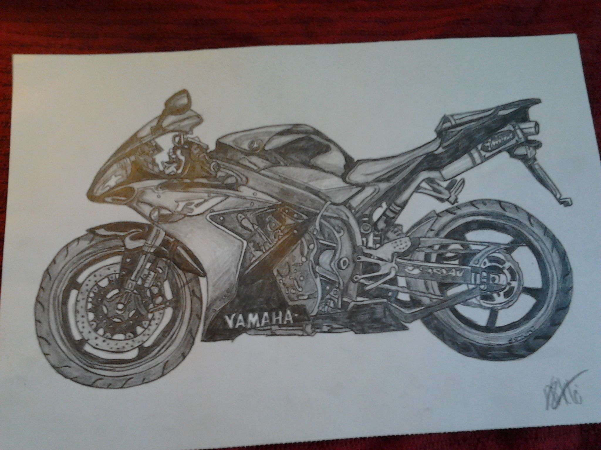 2048x1536 Motorbike Drawing My Pic'S