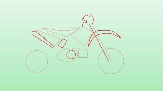 550x309 How To Draw Dirt Bikes 10 Steps (With Pictures)
