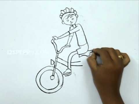 480x360 How To Draw A Cycle Riding