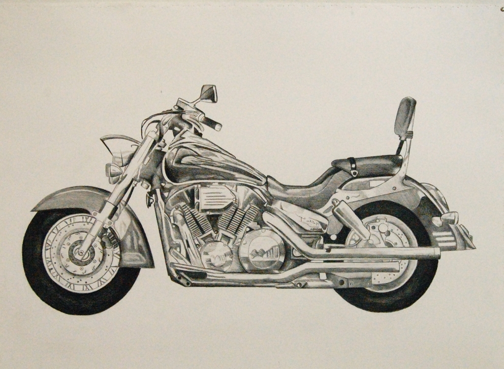 1024x750 Motorcycle Pencil Drawings Pencil Drawings Of Motorcycles Drawing