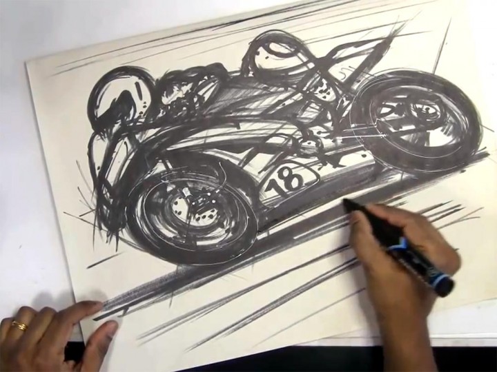 720x540 Sketching Motorcycles With Markers
